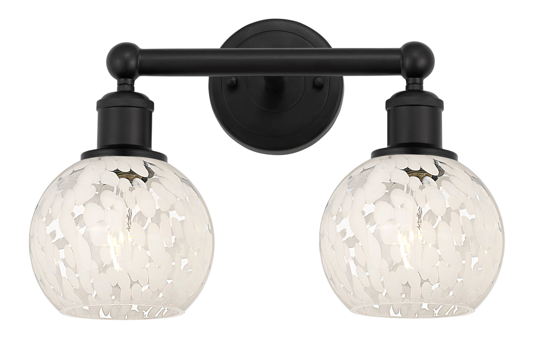 Innovations Lighting White Mouchette 6" Bath Vanity Light - Matte Black