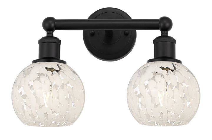 Innovations Lighting White Mouchette 6" Bath Vanity Light - Matte Black