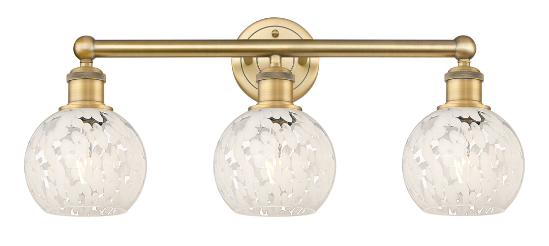 Innovations Lighting White Mouchette 6" Bath Vanity Light - Brushed Brass