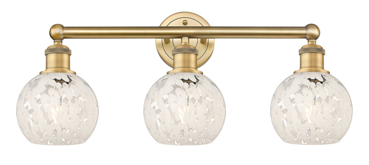 Innovations Lighting White Mouchette 6" Bath Vanity Light - Brushed Brass