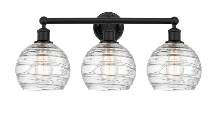 Innovations Lighting Athens Deco Swirl 8" Bath Vanity Light - Matte Black