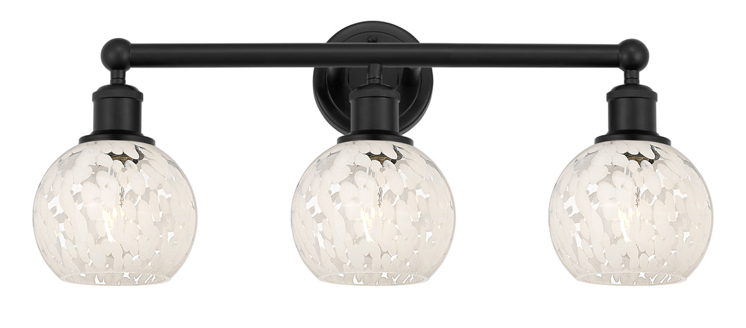 Innovations Lighting White Mouchette 6" Bath Vanity Light - Matte Black