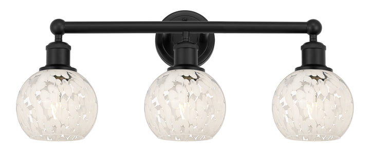 Innovations Lighting White Mouchette 6" Bath Vanity Light - Matte Black