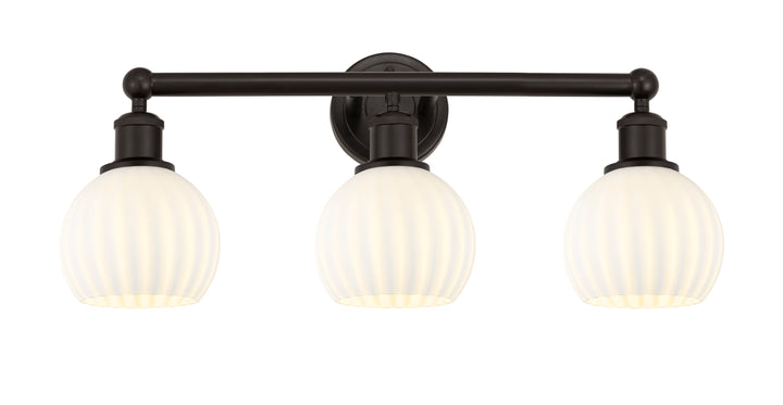 Innovations Lighting White Venetian 6" Bath Vanity Light - Oil Rubbed Bronze Vanity Lights Innovations Lighting White Venetian ; Glass Type: White  