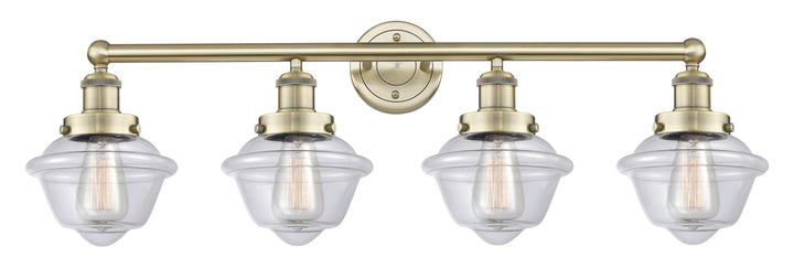 Innovations Lighting Oxford 7.5" Bath Vanity Light - Antique Brass Vanity Lights Innovations Lighting Clear ; Glass Type: Transparent; Ribbed  