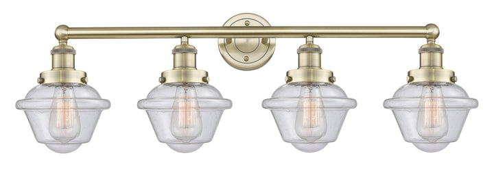 Innovations Lighting Oxford 7.5" Bath Vanity Light - Antique Brass Vanity Lights Innovations Lighting Seedy ; Glass Type: Seedy; Ribbed  