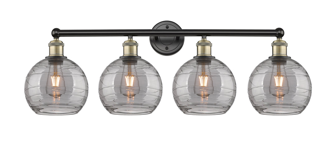 Innovations Lighting Athens Deco Swirl 8" Bath Vanity Light - Black Antique Brass