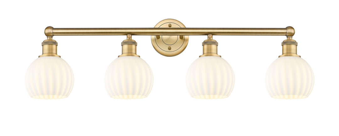 Innovations Lighting White Venetian 6" Bath Vanity Light - Brushed Brass Vanity Lights Innovations Lighting White Venetian ; Glass Type: White  