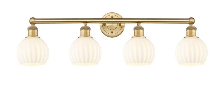 Innovations Lighting White Venetian 6" Bath Vanity Light - Brushed Brass Vanity Lights Innovations Lighting White Venetian ; Glass Type: White  