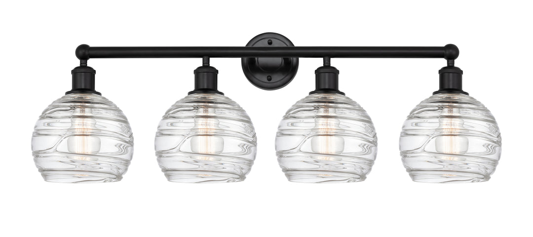 Innovations Lighting Athens Deco Swirl 8" Bath Vanity Light - Matte Black