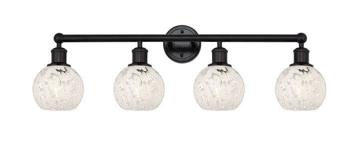 Innovations Lighting White Mouchette 6" Bath Vanity Light - Matte Black