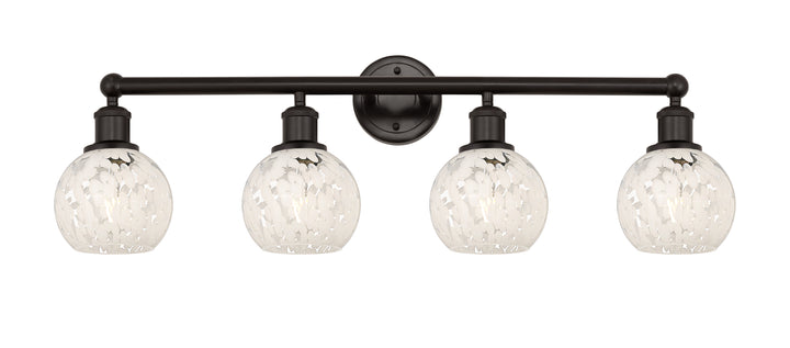 Innovations Lighting White Mouchette 6" Bath Vanity Light - Oil Rubbed Bronze