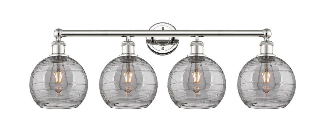 Innovations Lighting Athens Deco Swirl 8" Bath Vanity Light - Polished Nickel
