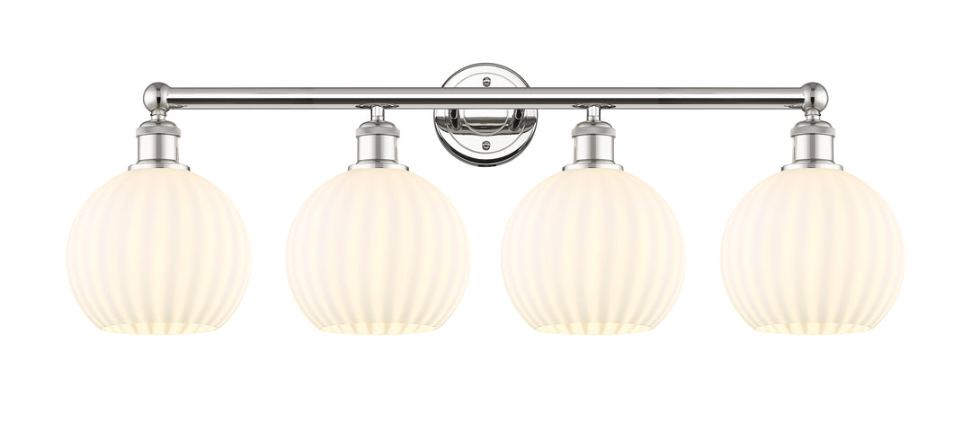 Innovations Lighting White Venetian 8" Bath Vanity Light - Polished Nickel Vanity Lights Innovations Lighting White Venetian ; Glass Type: White  