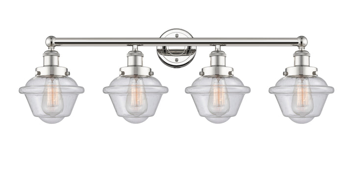 Innovations Lighting Oxford 7.5" Bath Vanity Light - Polished Nickel Vanity Lights Innovations Lighting Seedy ; Glass Type: Seedy; Ribbed  