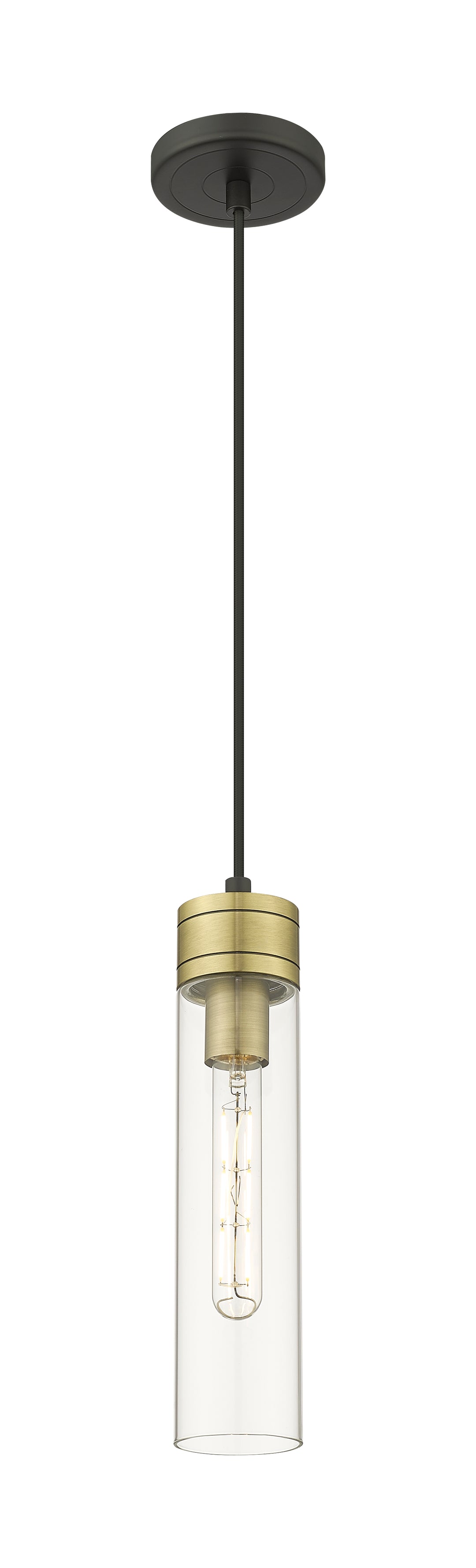 Innovations Lighting Boreas 11" Mini Pendant - Black Antique Brass Mini-Pendants Innovations Lighting   