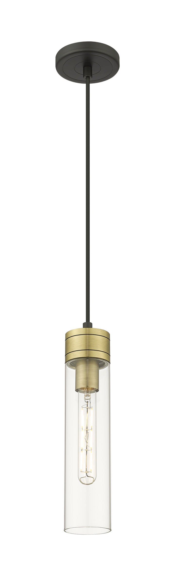 Innovations Lighting Boreas 11" Mini Pendant - Black Antique Brass Mini-Pendants Innovations Lighting   