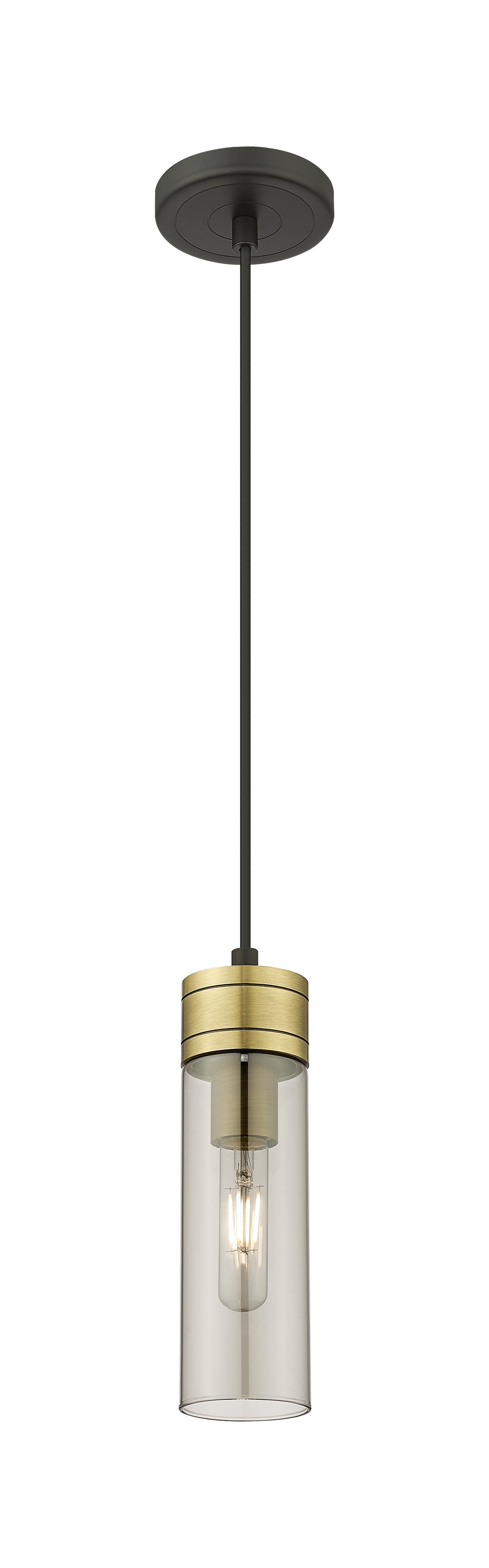 Innovations Lighting Boreas 8" Mini Pendant - Black Antique Brass Mini-Pendants Innovations Lighting   