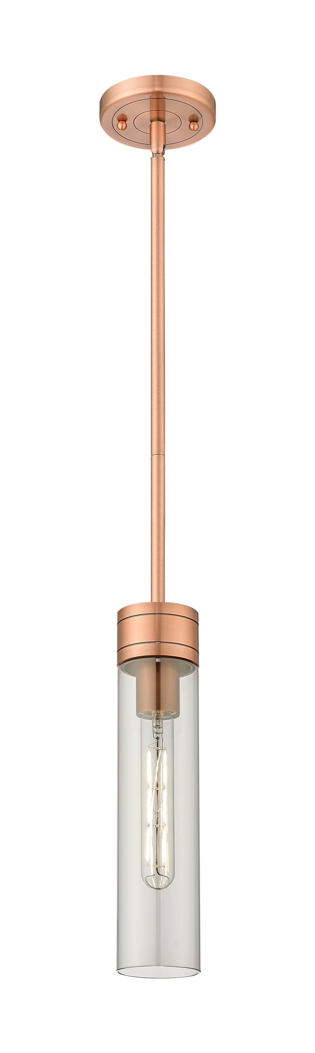 Innovations Lighting Boreas 11" Mini Pendant - Antique Copper Mini-Pendants Innovations Lighting Light Smoke ; Glass Type: Smoked  