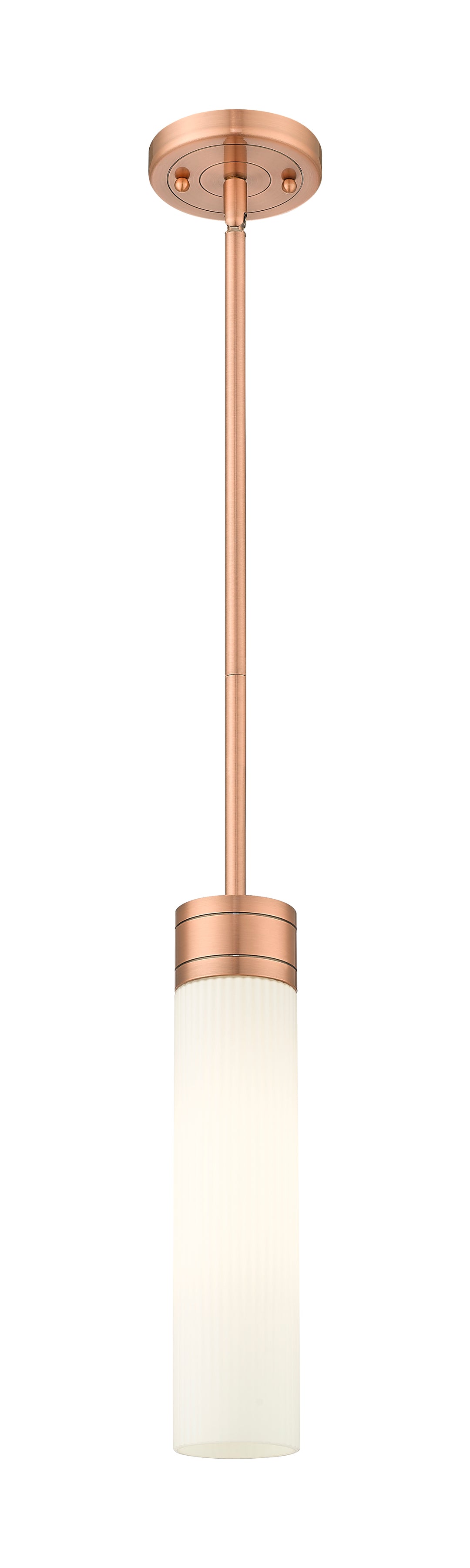 Innovations Lighting Boreas 11" Mini Pendant - Antique Copper Mini-Pendants Innovations Lighting Striped White ; Glass Type: Frosted  