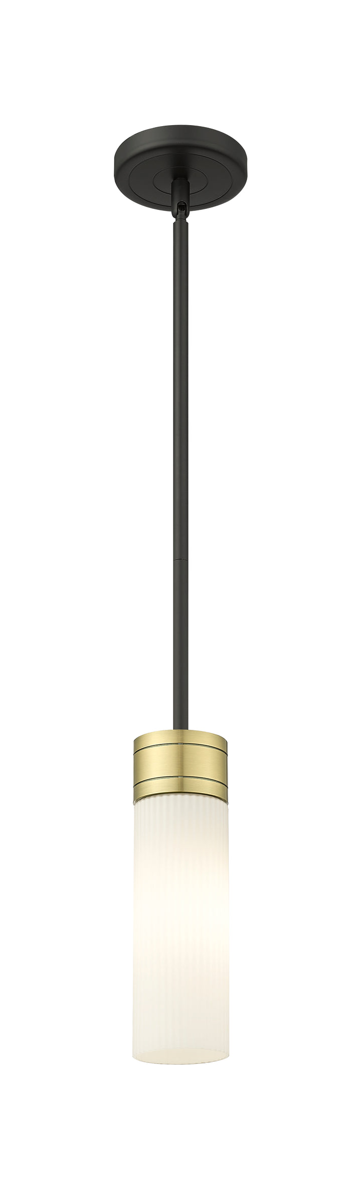 Innovations Lighting Boreas 8" Mini Pendant - Black Antique Brass Mini-Pendants Innovations Lighting Striped White ; Glass Type: Frosted  