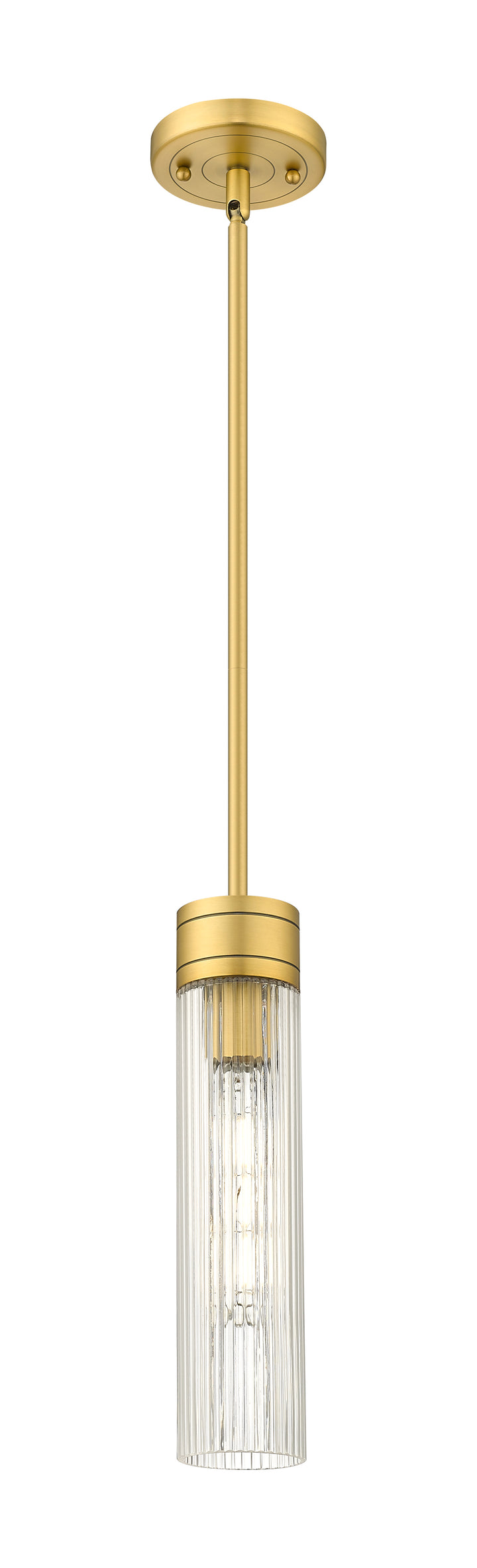 Innovations Lighting Boreas 11" Mini Pendant - Brushed Brass Mini-Pendants Innovations Lighting Striped Clear ; Glass Type: Clear  