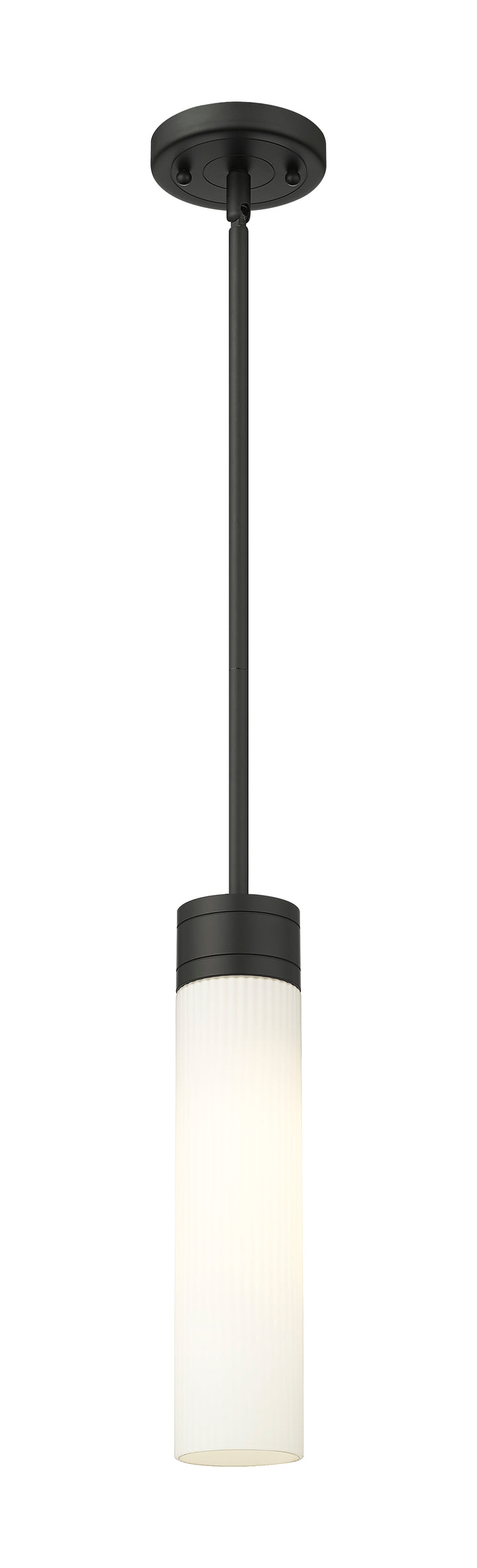 Innovations Lighting Boreas 11" Mini Pendant - Matte Black Mini-Pendants Innovations Lighting Striped White ; Glass Type: Frosted  