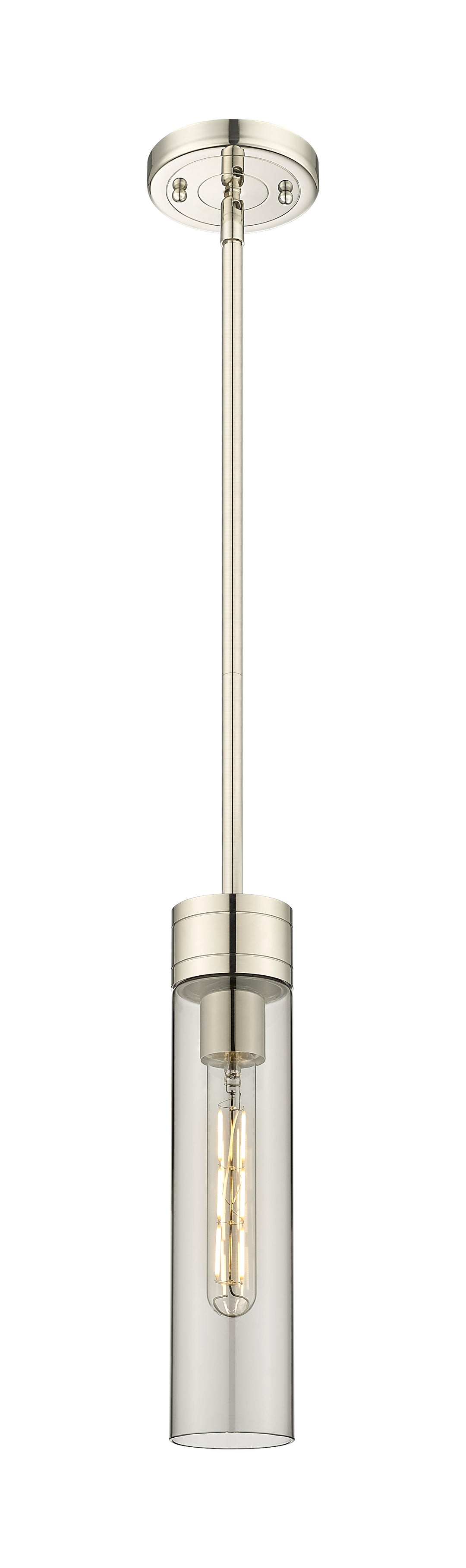 Innovations Lighting Boreas 11" Mini Pendant - Polished Nickel Mini-Pendants Innovations Lighting Light Smoke ; Glass Type: Smoked  