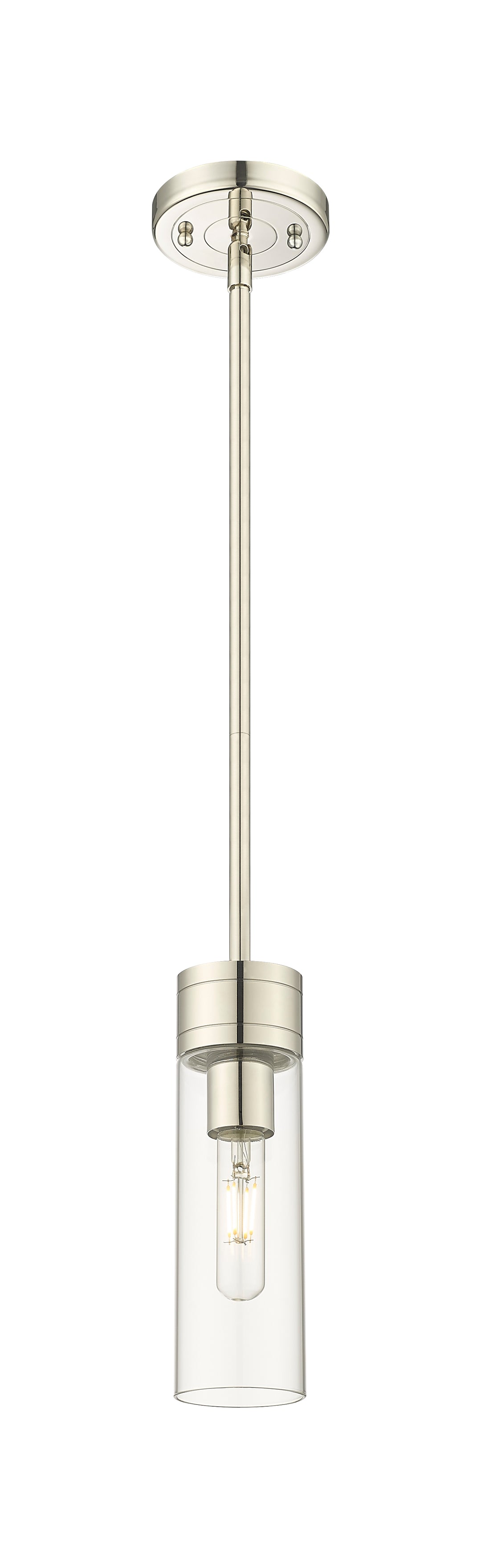 Innovations Lighting Boreas 8" Mini Pendant - Polished Nickel Mini-Pendants Innovations Lighting Clear ; Glass Type: Clear  