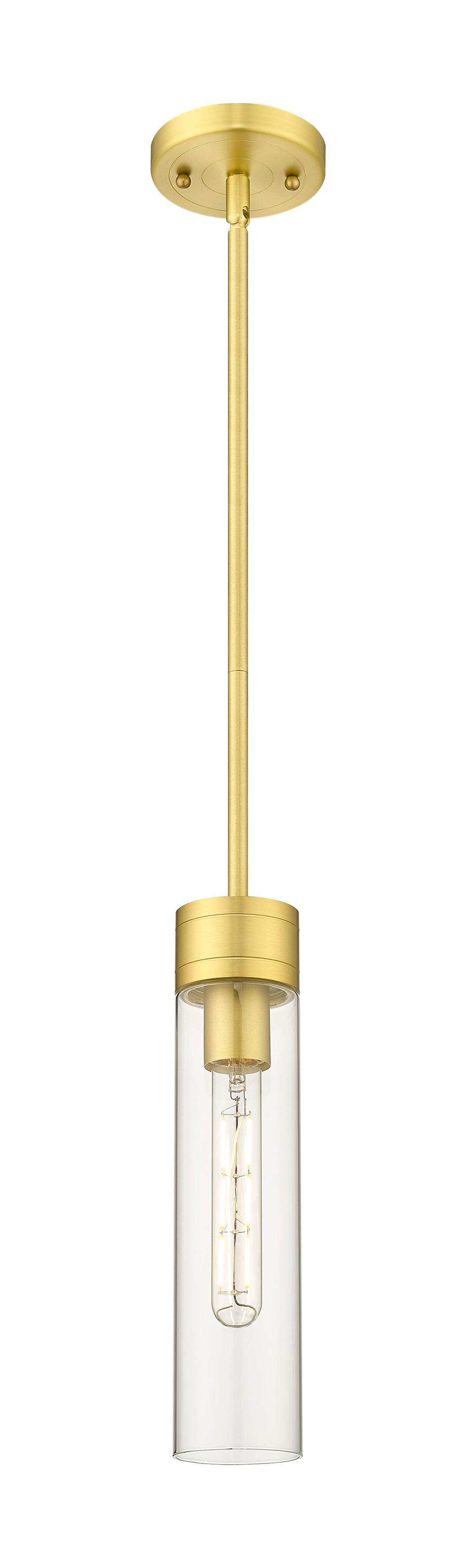 Innovations Lighting Boreas 11" Mini Pendant - Satin Gold Mini-Pendants Innovations Lighting Clear ; Glass Type: Clear  