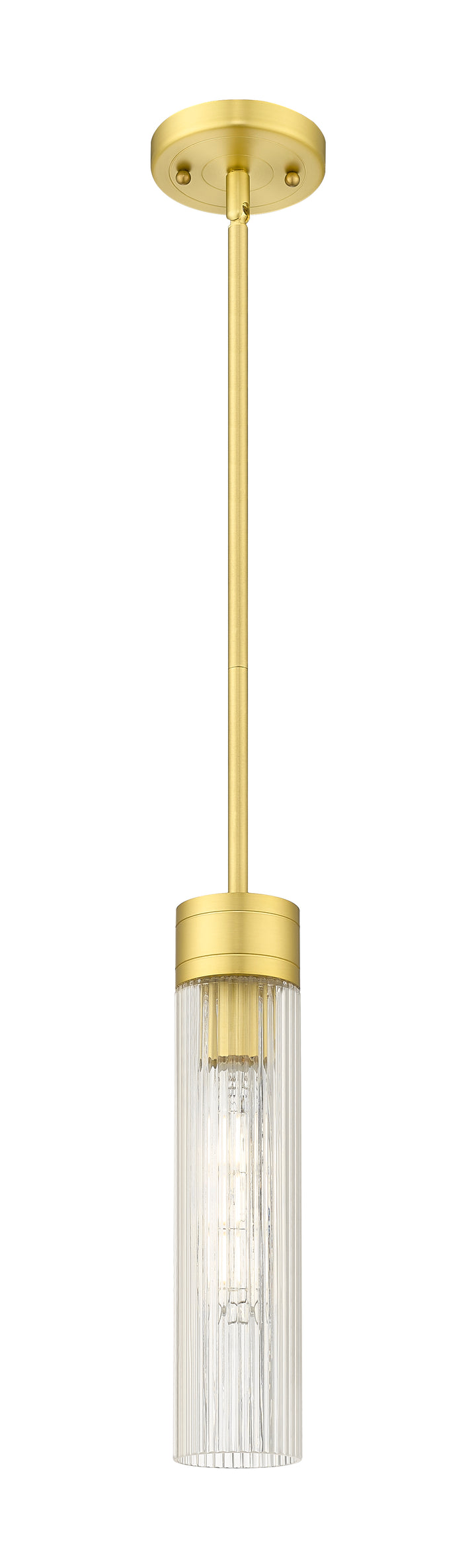 Innovations Lighting Boreas 11" Mini Pendant - Satin Gold Mini-Pendants Innovations Lighting Striped Clear ; Glass Type: Clear  