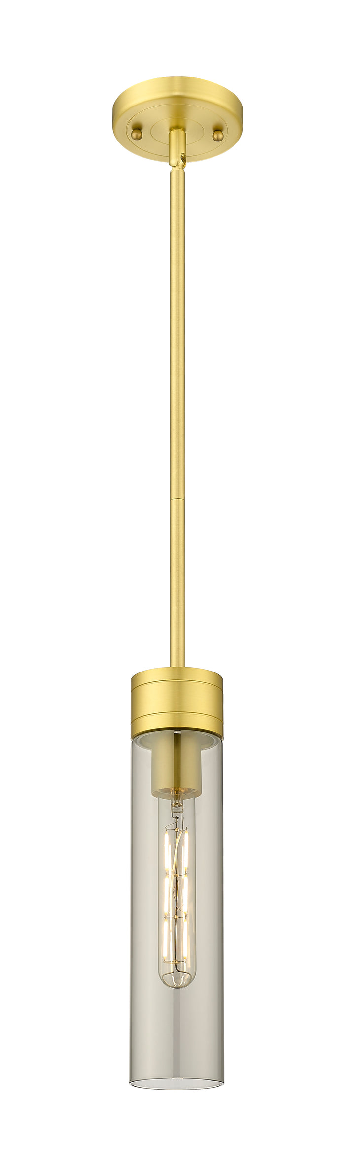 Innovations Lighting Boreas 11" Mini Pendant - Satin Gold Mini-Pendants Innovations Lighting Light Smoke ; Glass Type: Smoked  