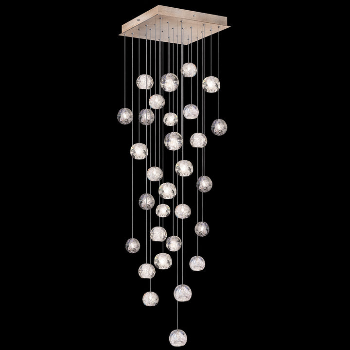 Fine Art Handcrafted Lighting Natural Inspirations 30"W Square Pendant in Mottled Gold Leaf, Nebula (853540-206LD)