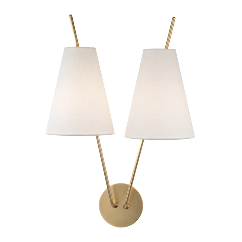 Hudson Valley Lighting Campagna Wall Sconce Wall Sconces Hudson Valley Lighting Aged Brass  