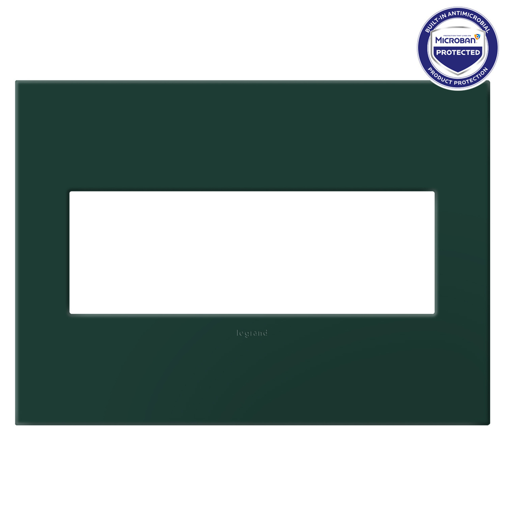Legrand adorne Evergreen 3-Gang wall plate