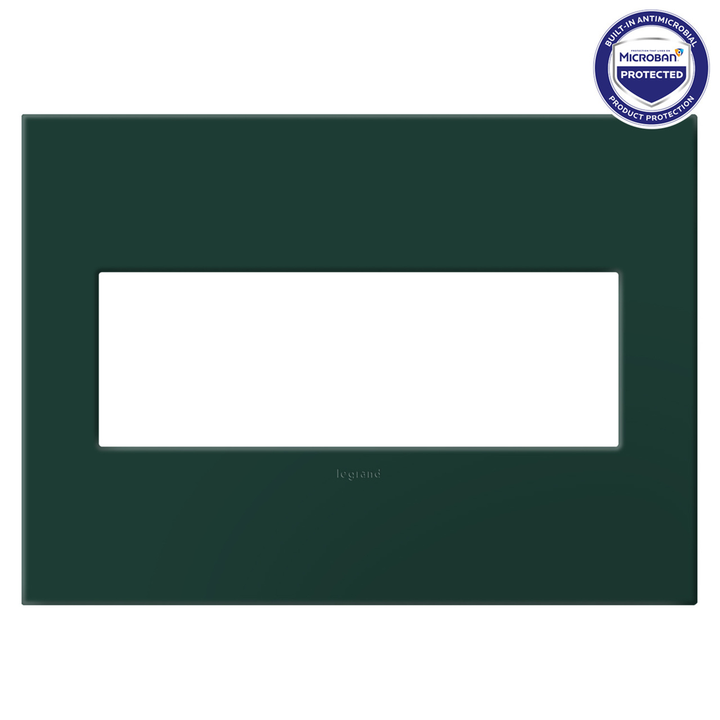 Legrand adorne Evergreen 3-Gang wall plate