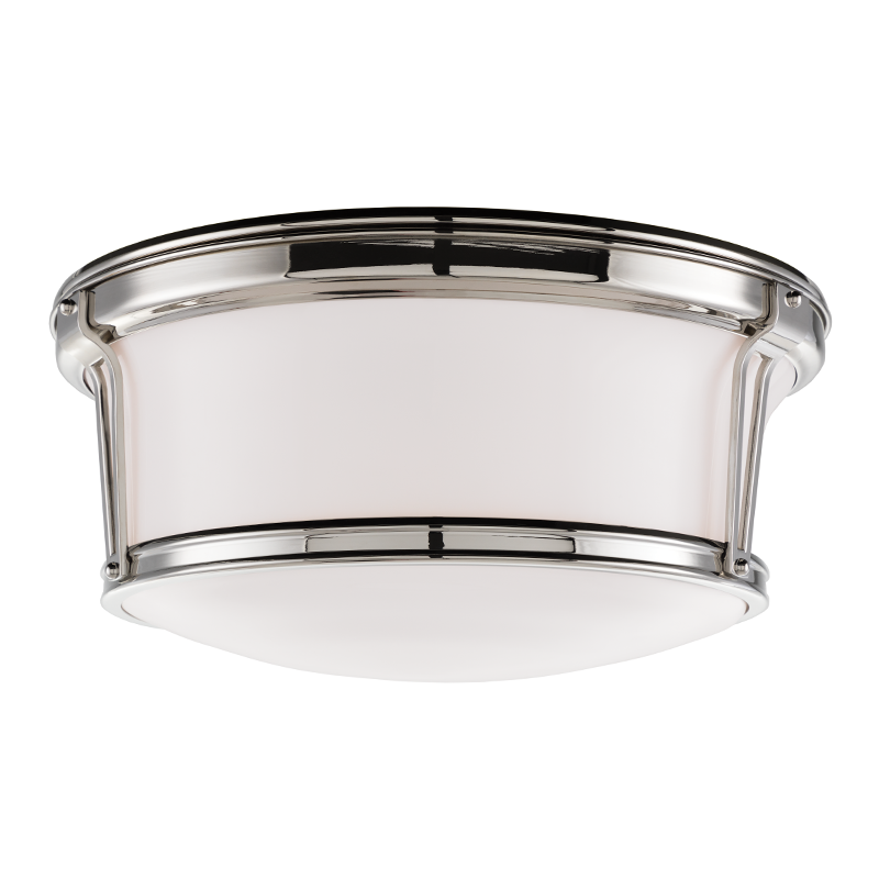 Hudson Valley Lighting Newport Flush Mount Ceiling Flush Mounts Hudson Valley Lighting Polished Nickel  