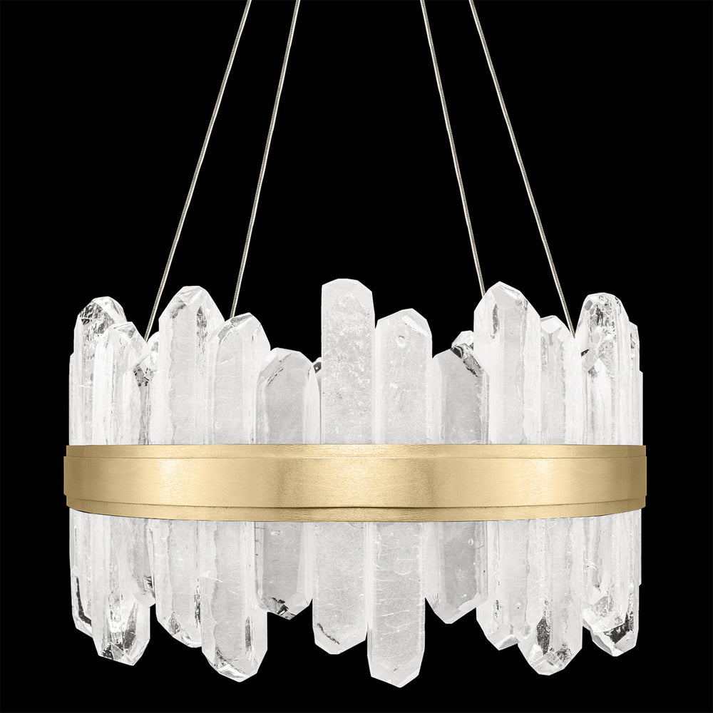 Fine Art Handcrafted Lighting Lior 21"W Round Pendant 882040 in Standard Gold Leaf (882040-2ST)