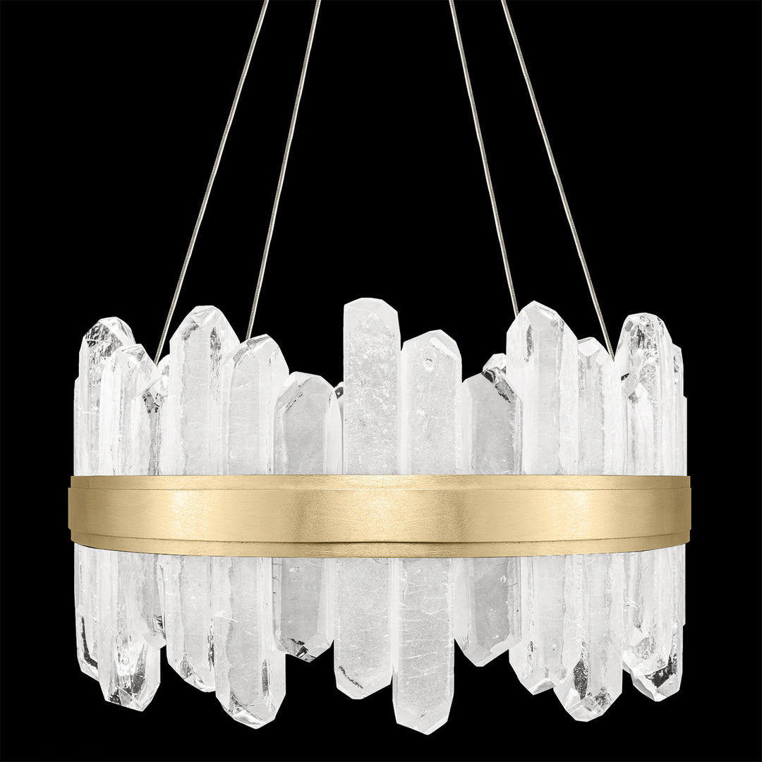 Fine Art Handcrafted Lighting Lior 21"W Round Pendant 882040 in Standard Gold Leaf (882040-2ST)