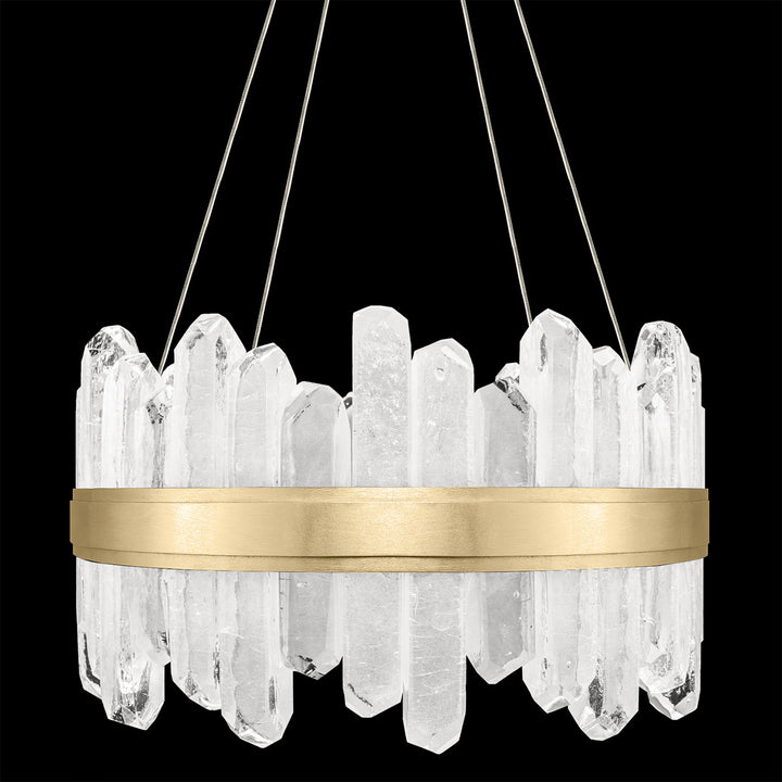 Fine Art Handcrafted Lighting Lior 21"W Round Pendant 882040 in Standard Gold Leaf (882040-2ST)