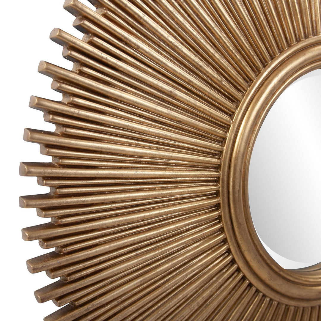 Howard Elliott Midsized Singapore Mirror in Gold Leaf
