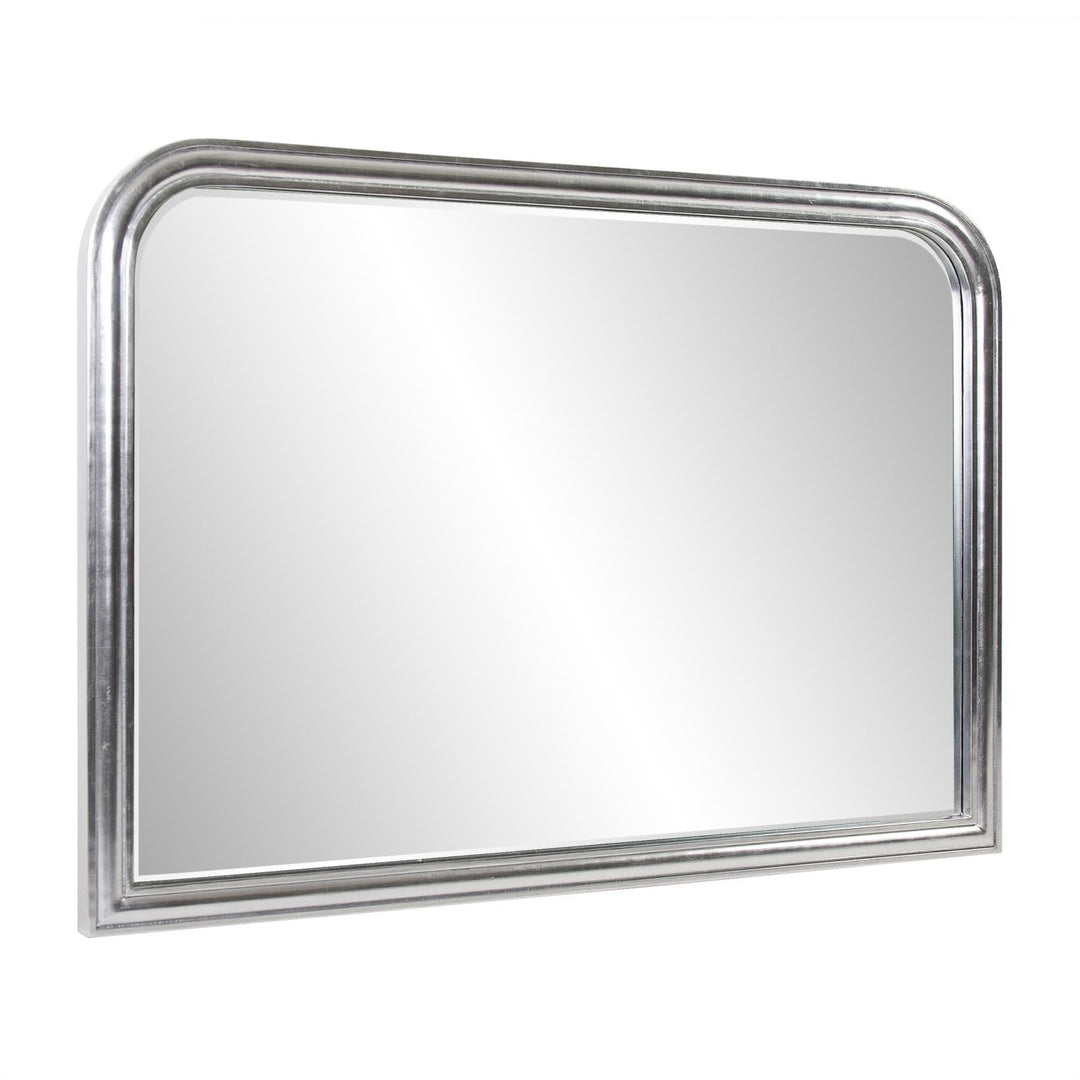 Howard Elliott Collection French Philippe Mantel Mirror, Bright Silver Leaf