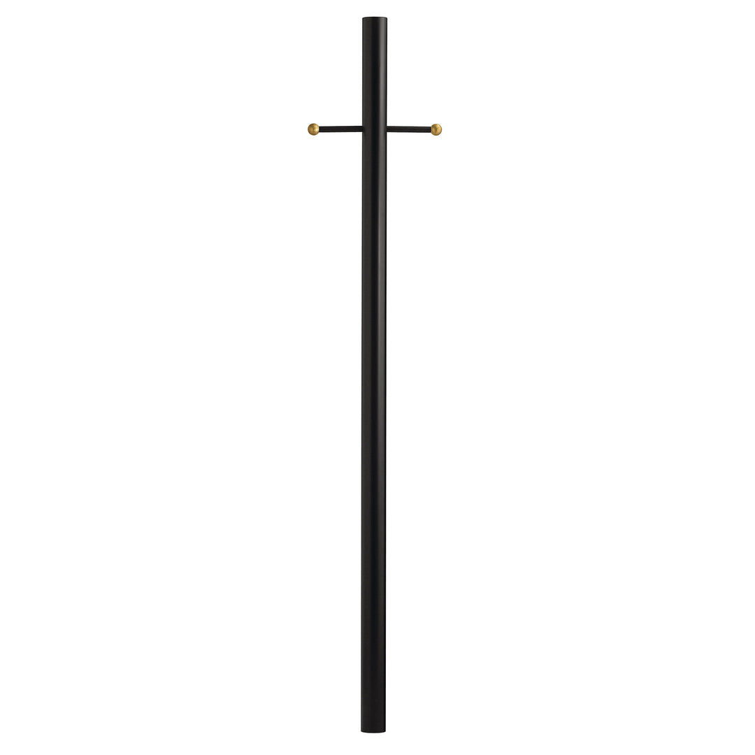 Hinkley 7ft Post with Ladder Rest 7' Direct Burial Post with Ladder Rest Textured Black 6661TK
