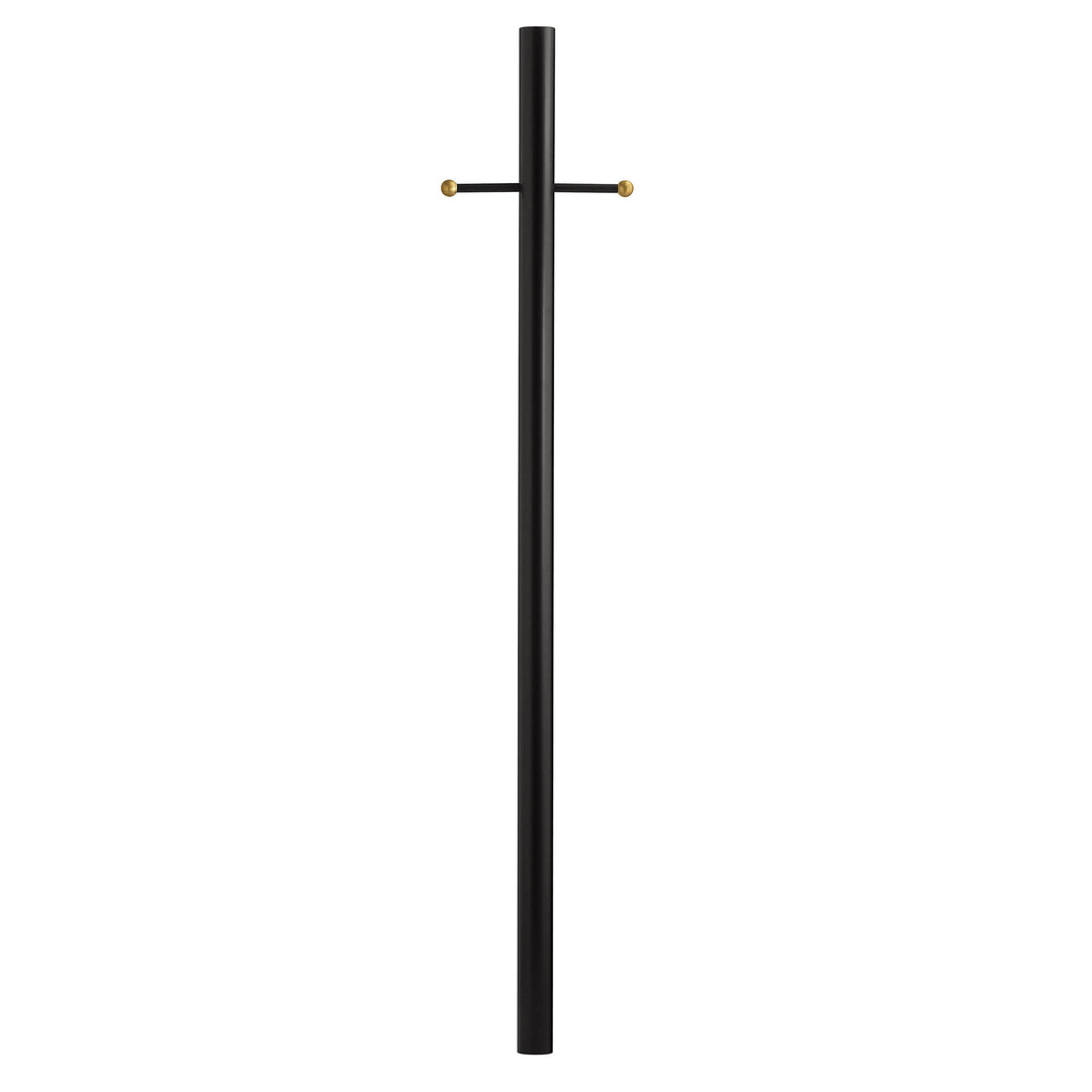 Hinkley 7ft Post with Ladder Rest, Photocell, and Ground Outlet 7' Direct Burial Post with Accessories Textured Black 6667TK
