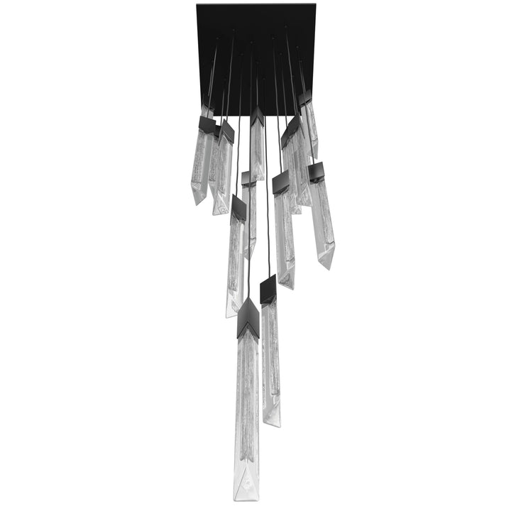 Avenue Lighting Alpine 15-Light 24"W LED Chandelier HF5415-BLK in Black/White Jade Crystal view 2