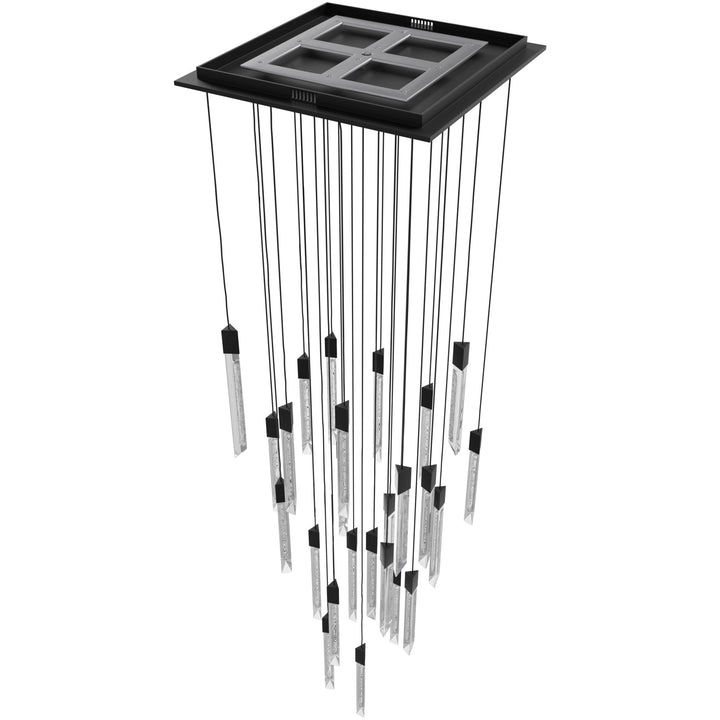 Avenue Lighting Alpine 31-Light 36"W LED Chandelier HF5431-BLK in Black/White Jade Crystal view 3
