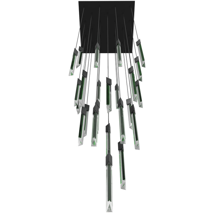 Avenue Lighting Alpine 31-Light 36"W LED Chandelier HF5431-BLK-JAD in Black/Black Jade Crystal view 2