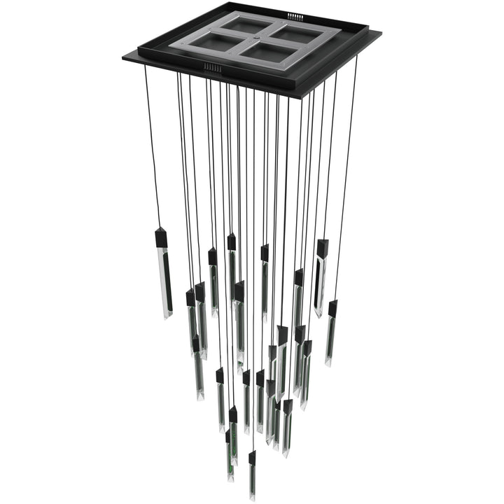 Avenue Lighting Alpine 31-Light 36"W LED Chandelier HF5431-BLK-JAD in Black/Black Jade Crystal view 3