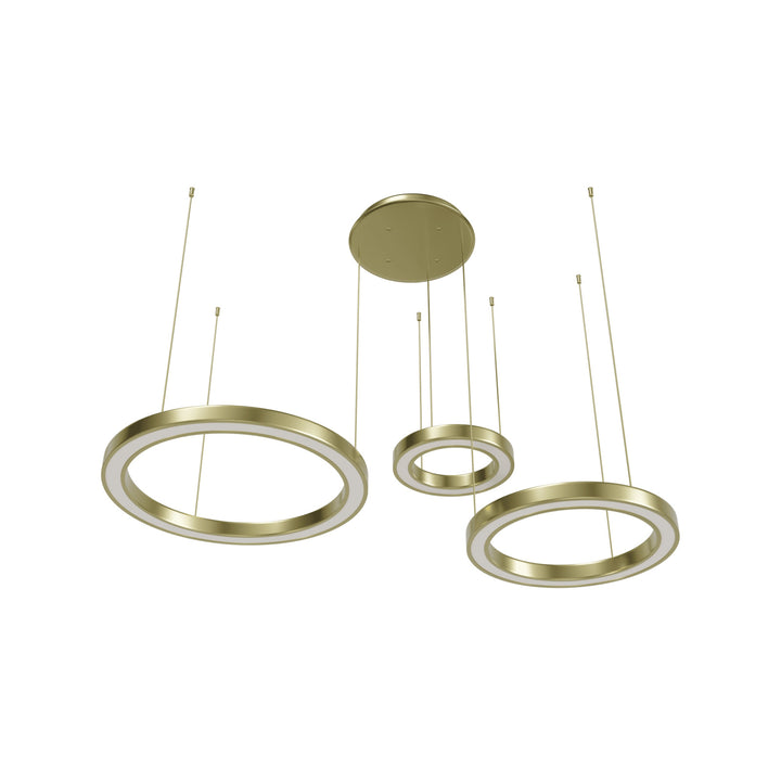 Avenue Lighting Aria 3-Ring 59"W LED Chandelier HF4443-PB in Polished Brass