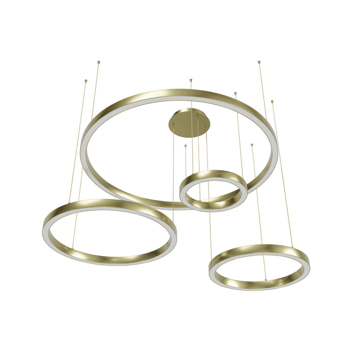 Avenue Lighting Aria 4-Ring 64"W LED Chandelier HF4444-PB in Polished Brass view 2